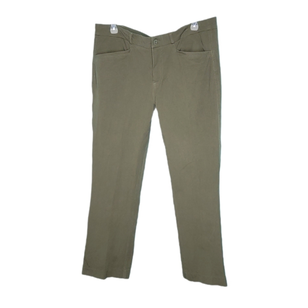 Banana Republic Army Green Stretch Women's Cropped Pants Size 10